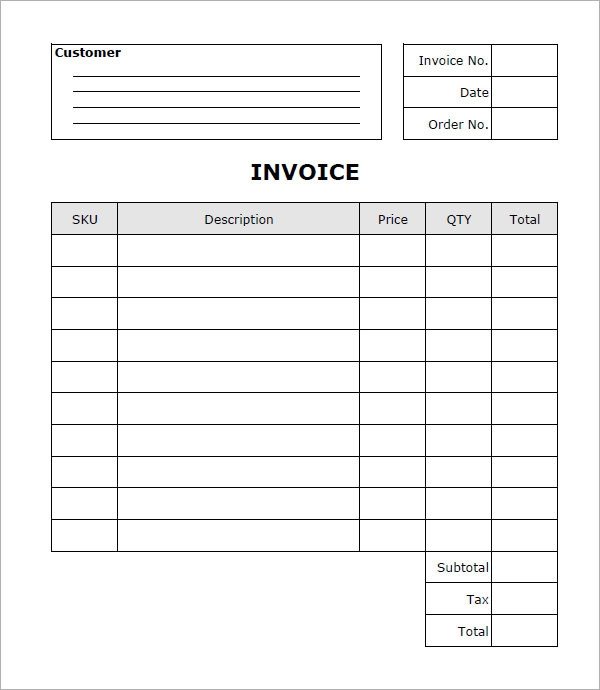 Sample Business Invoice Template 12 Free Documents in