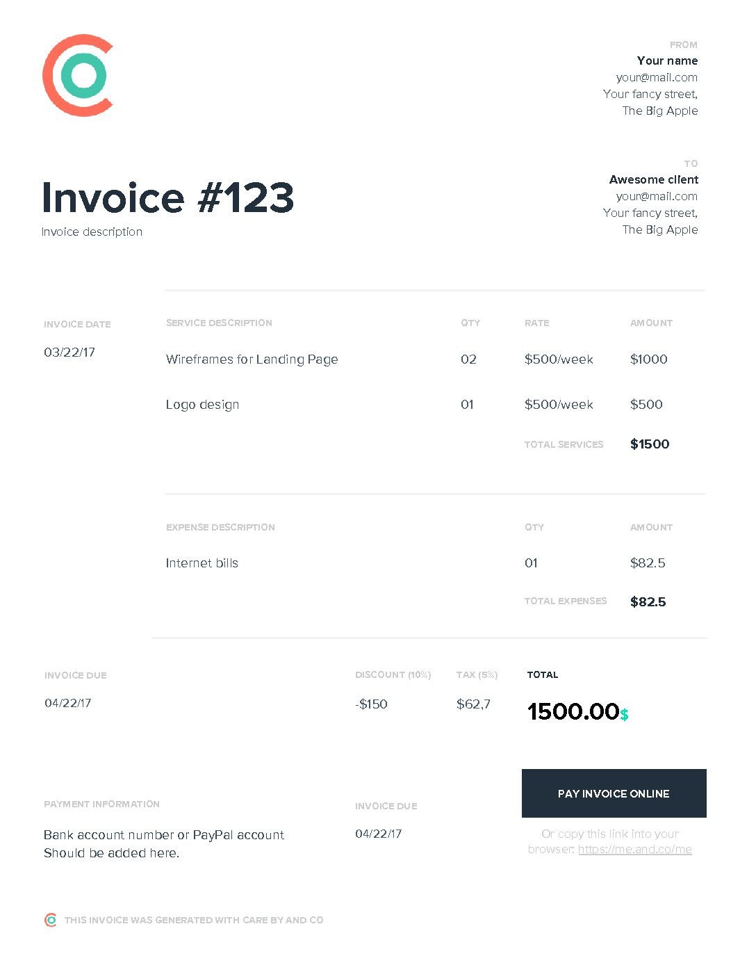 Free Invoice Template Excel PDF