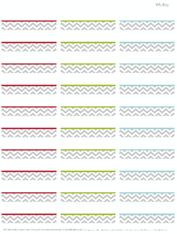 Free Printable address labels with a Chevron pattern