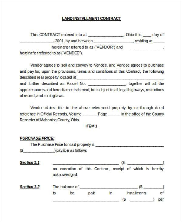 Contract Form Templates