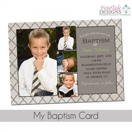 My Baptism Card Custom Invitation Announcement