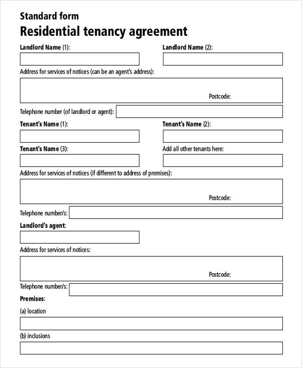 Residential Rental Agreement – 15 Free Word PDF