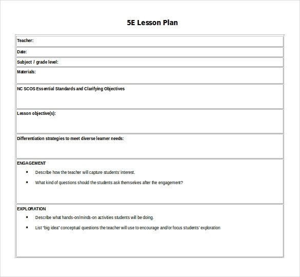 18 Microsoft Word Lesson Plan Templates
