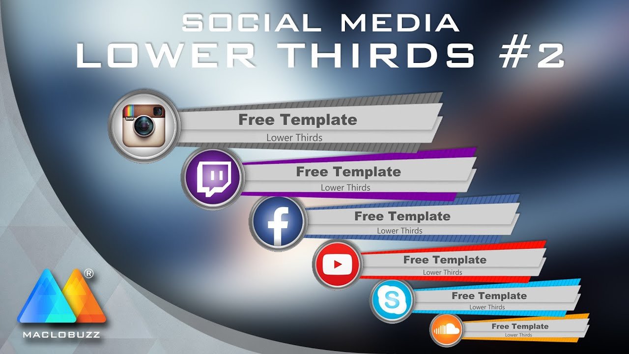 Lower Thirds Social Media 2 FREE Template Sony Vegas