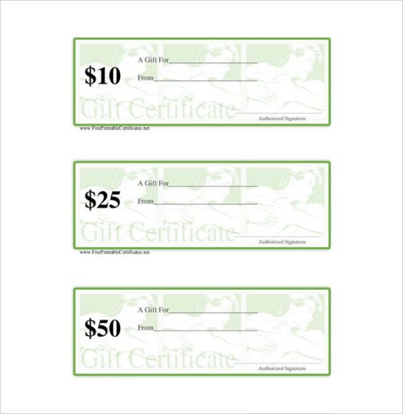 7 Massage Gift Certificate Templates Free Sample