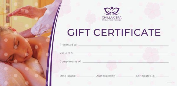 7 Massage Gift Certificate Templates Free Sample