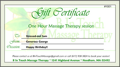 B In Touch Massage Therapy