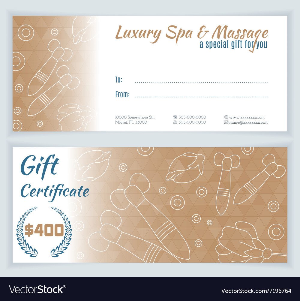 Gift Certificate Massage Template