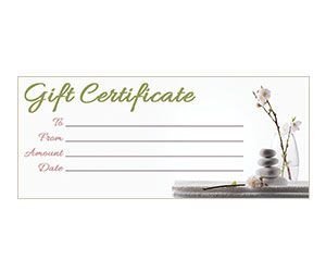 Orchid Zen Gift Certificate Get this free printable