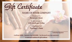 Printable Massage Gift Certificates