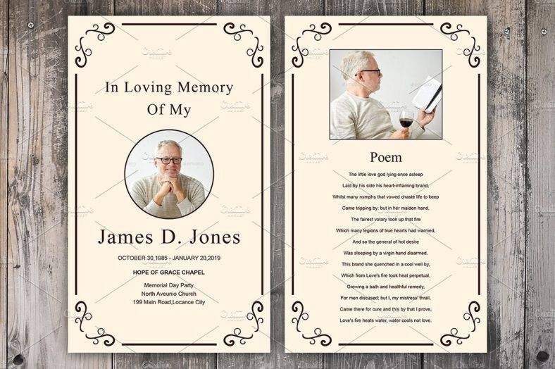 17 Funeral Memorial Card Designs & Templates PSD AI