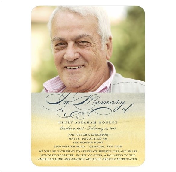 21 Obituary Card Templates – Free Printable Word Excel