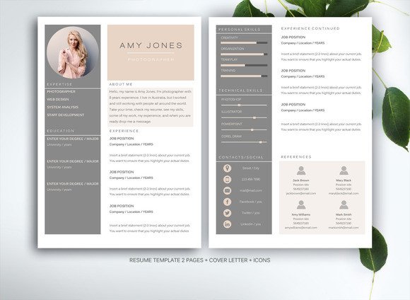 Resume template for MS Word Resume Templates on Creative