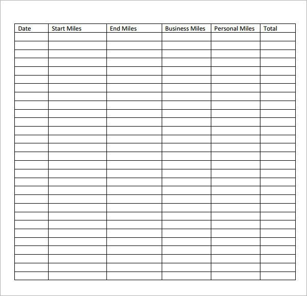Mileage Log Template 13 Download Free Documents In Pdf Doc