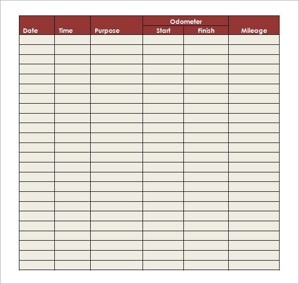 Mileage Log Template 14 Download Free Documents In Pdf Doc