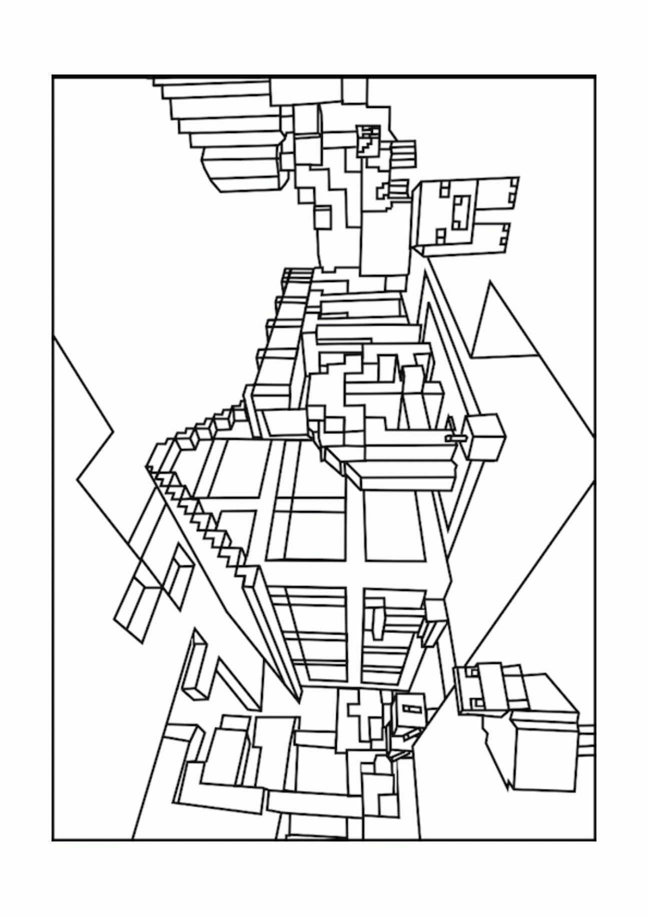 Best Minecraft World Coloring Pages Free printable