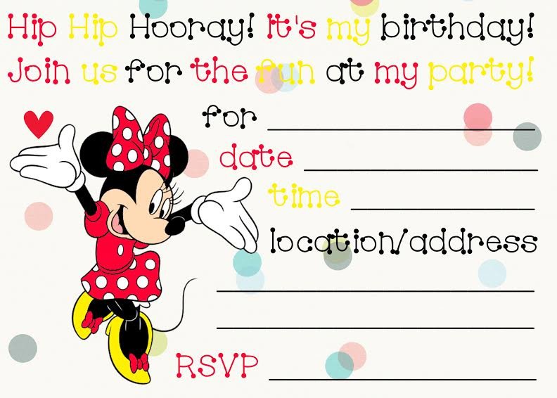 Free Minnie Mouse Invitations Print Now Frugal Fanatic