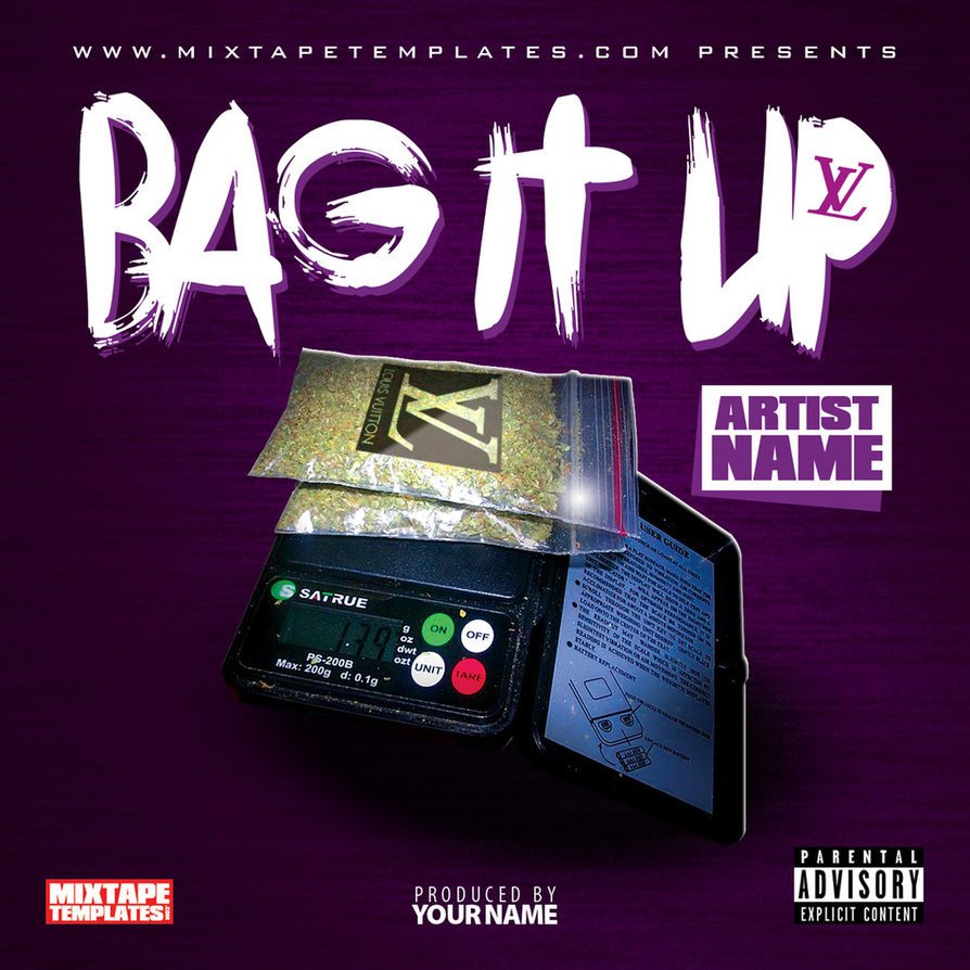 Bag It Up Mixtape Cover Template by FilthyTheDesigner