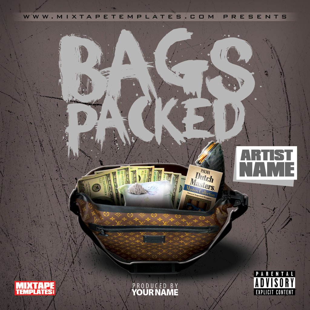 Bags Packed Mixtape Cover Template by