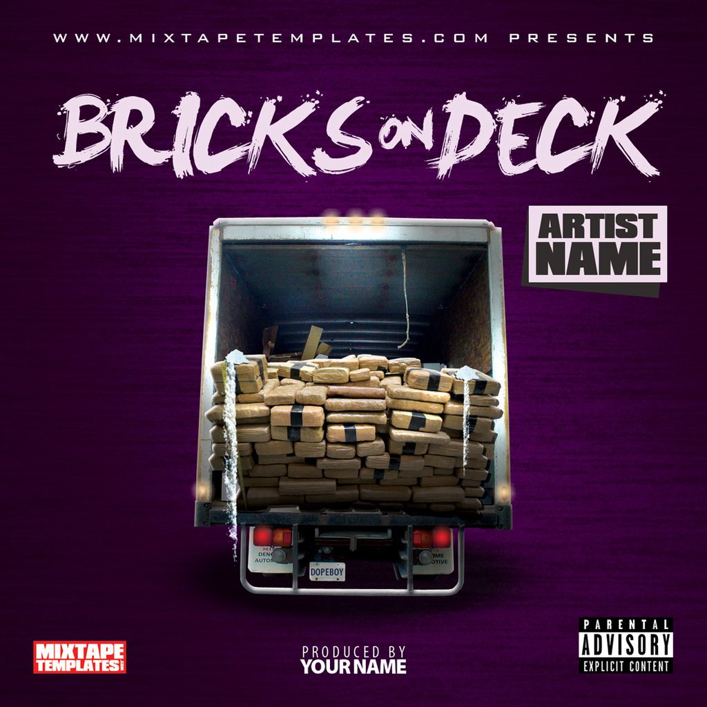 Bricks Deck Mixtape Cover Template by