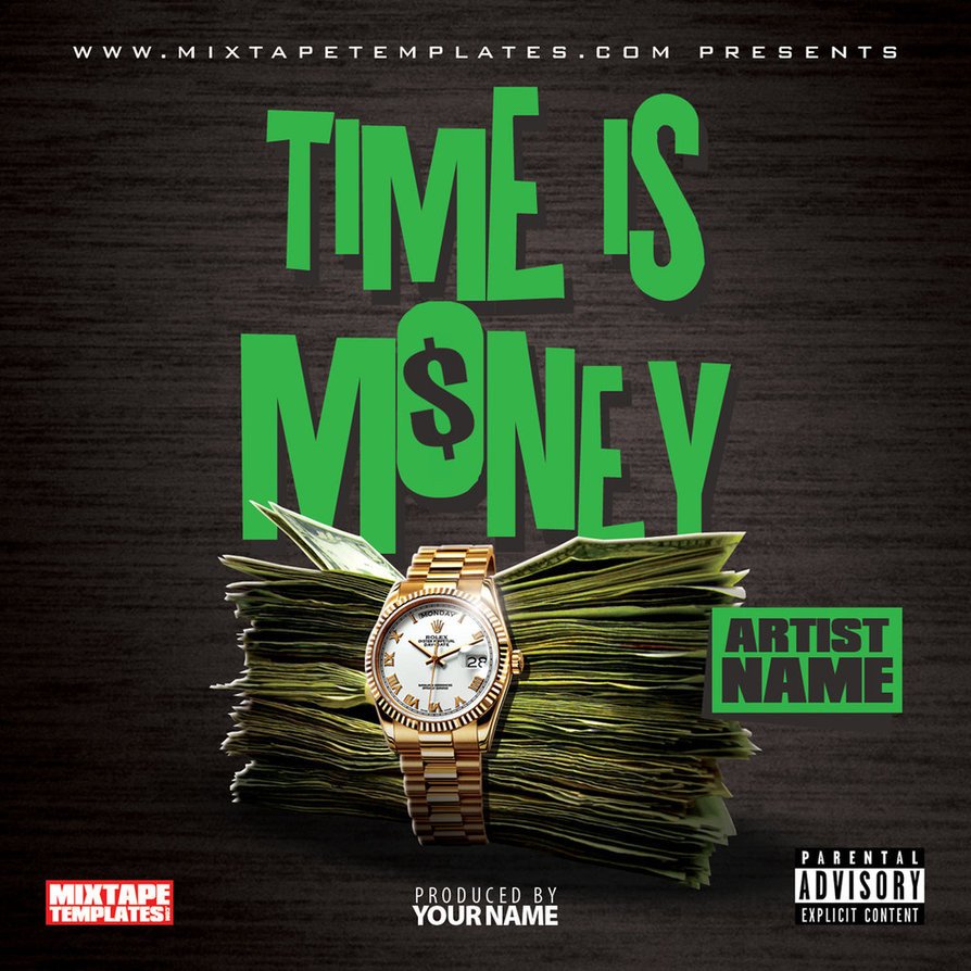 Time Is Money Mixtape Cover Template by