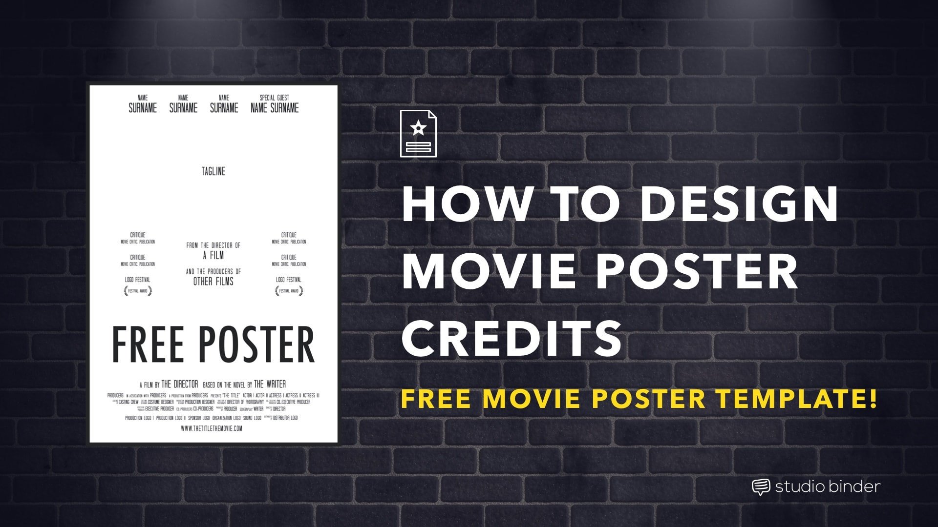 How to Make a Movie Poster [Free Movie Poster Credits