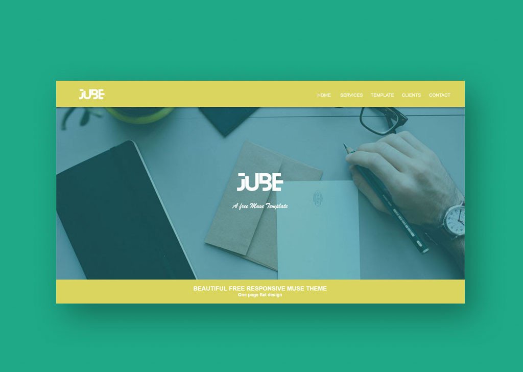 JUBE Adobe Muse Responsive Free Template Responsive