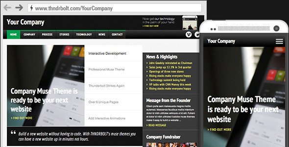 Responsive Adobe Muse Templates & Themes