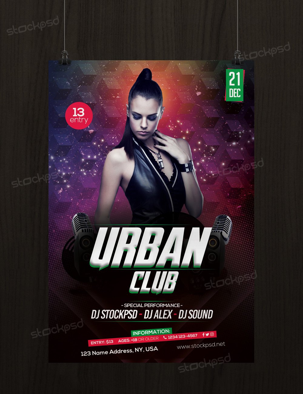 Free Urban Club Flyer Template FlyerShitter