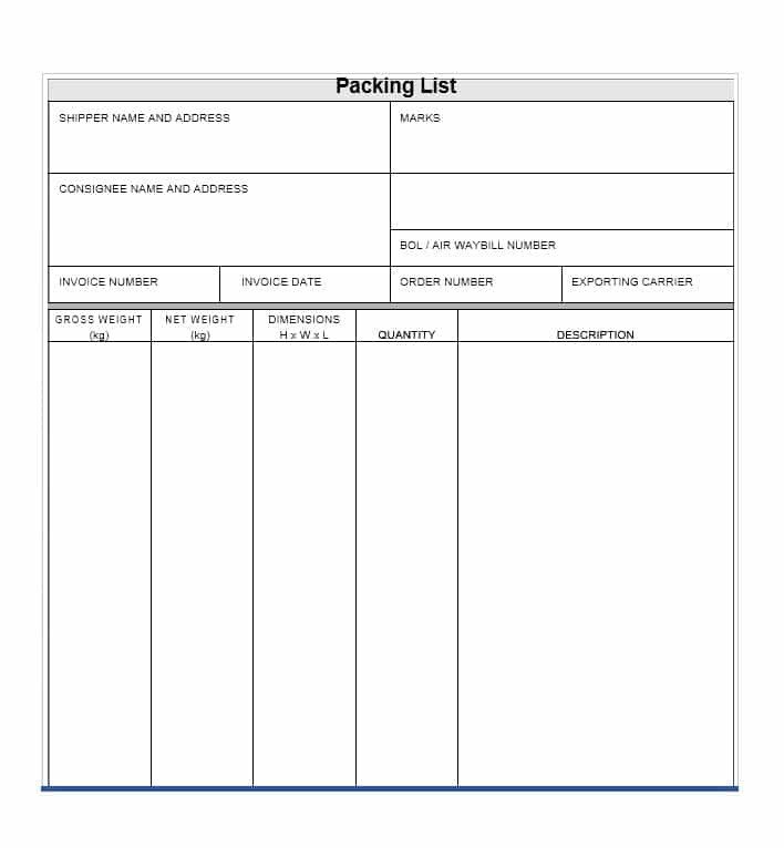 30 Free Packing Slip Templates Word Excel Template