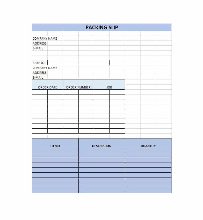 30 Free Packing Slip Templates Word Excel Template