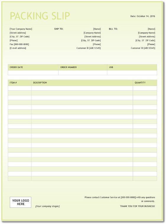 8 Free Packing Slip Templates – Download Free Examples