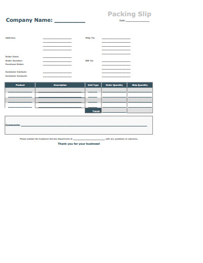 Packing Slip Template Free Download Create Edit Fill