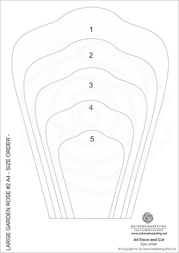 SALE Wavy Rose 36 DIY Template Digital Download