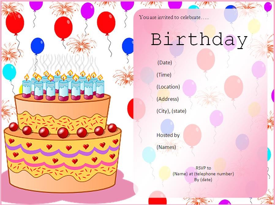 10 Free Birthday Invitation Templates