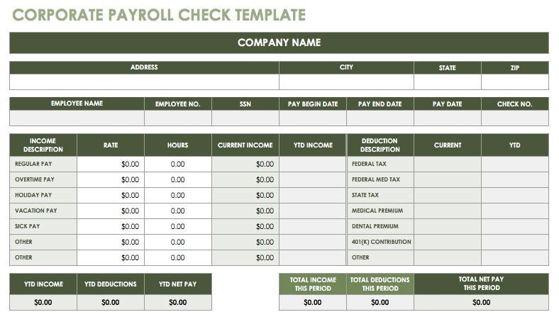 15 Free Payroll Templates