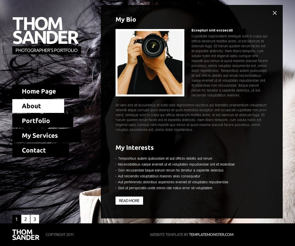 Free Full JS Website Template graphy