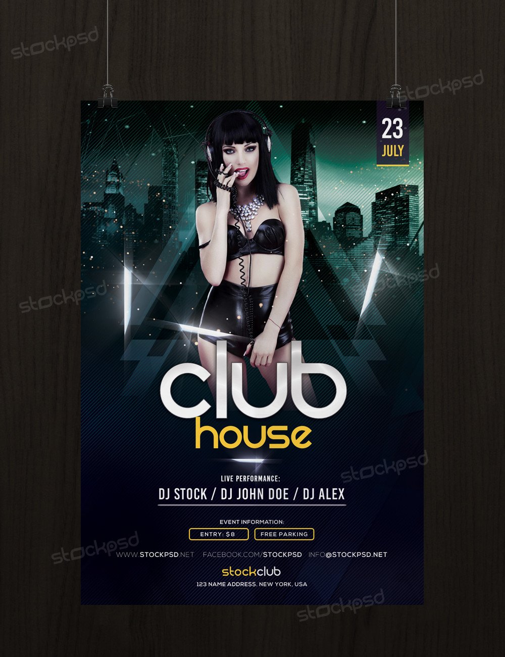 Get Free Club House Flyer Template shop