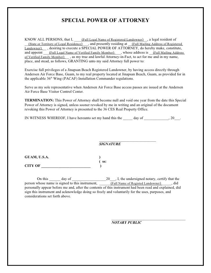 Jinapsan Power of Attorney Template