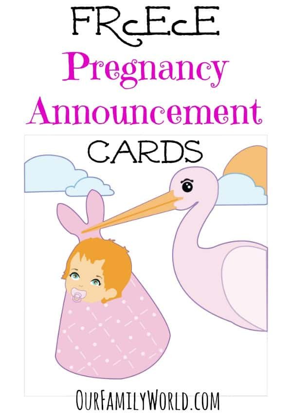 Great Free Pregnancy Announcement Cards