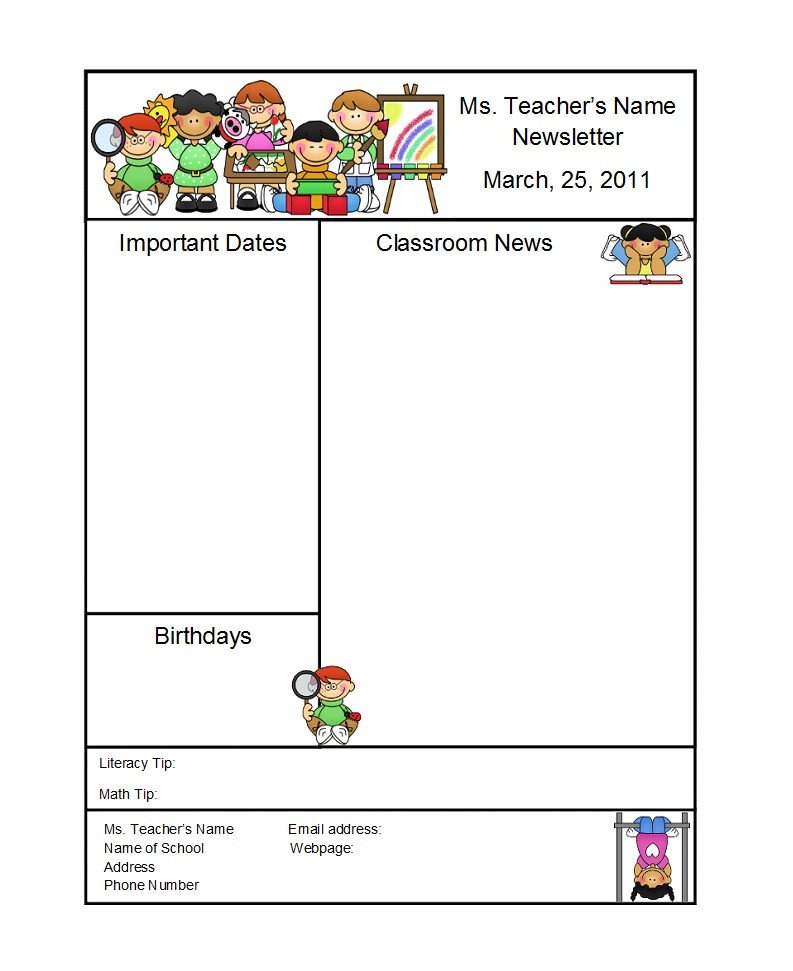 50 Creative Preschool Newsletter Templates Tips