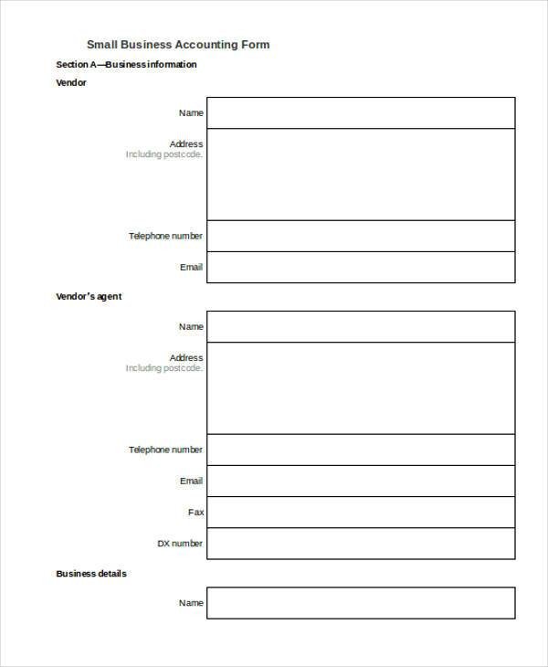 Sample Printable Accounting Forms 16 Free Documents in