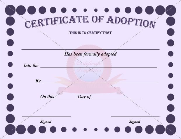 42 best images about ADOPTION CERTIFICATE TEMPLATES on