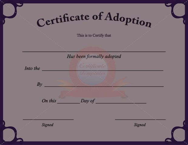 fake adoption certificate fake certificate
