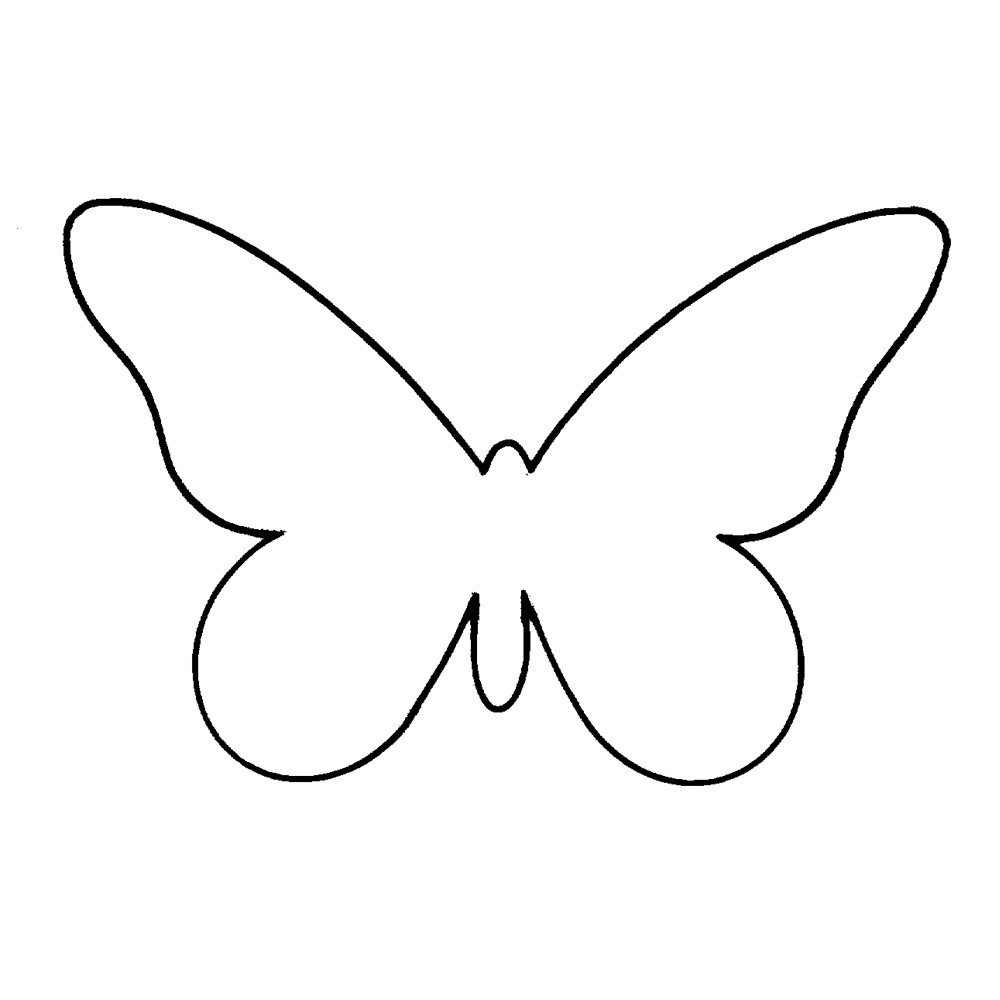 Plain Butterfly Templates Clipart library