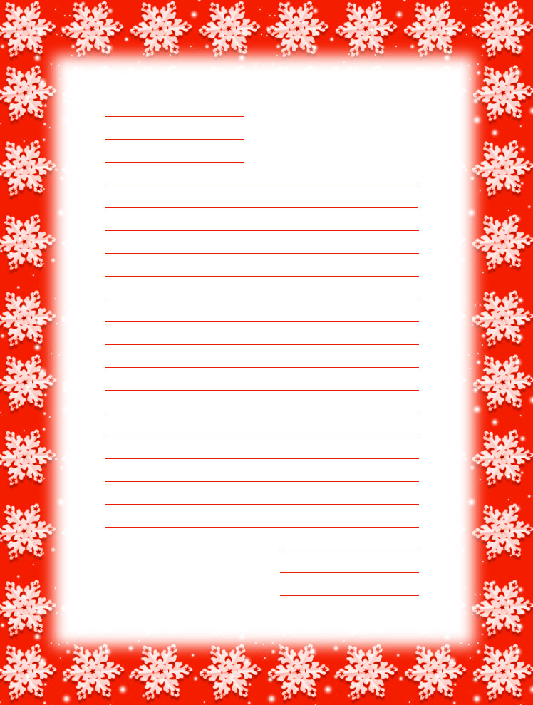 FREE Printable Christmas Snowflake Stationery