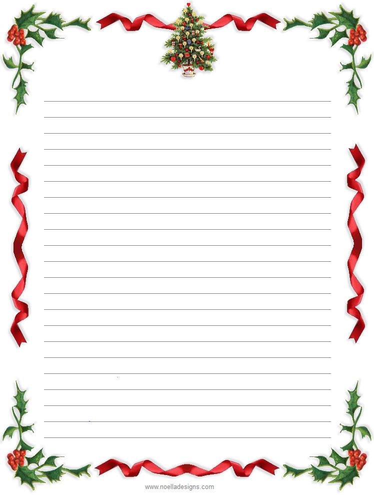 Free printable christmas paper stationery