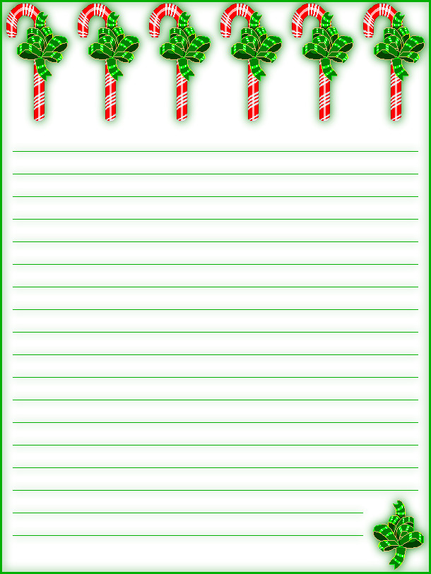 FREE Printable Lined Christmas Stationery Holiday Money