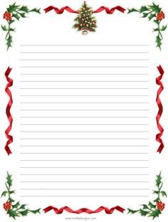 30 Free Printable Christmas Stationery | Simple Template Design