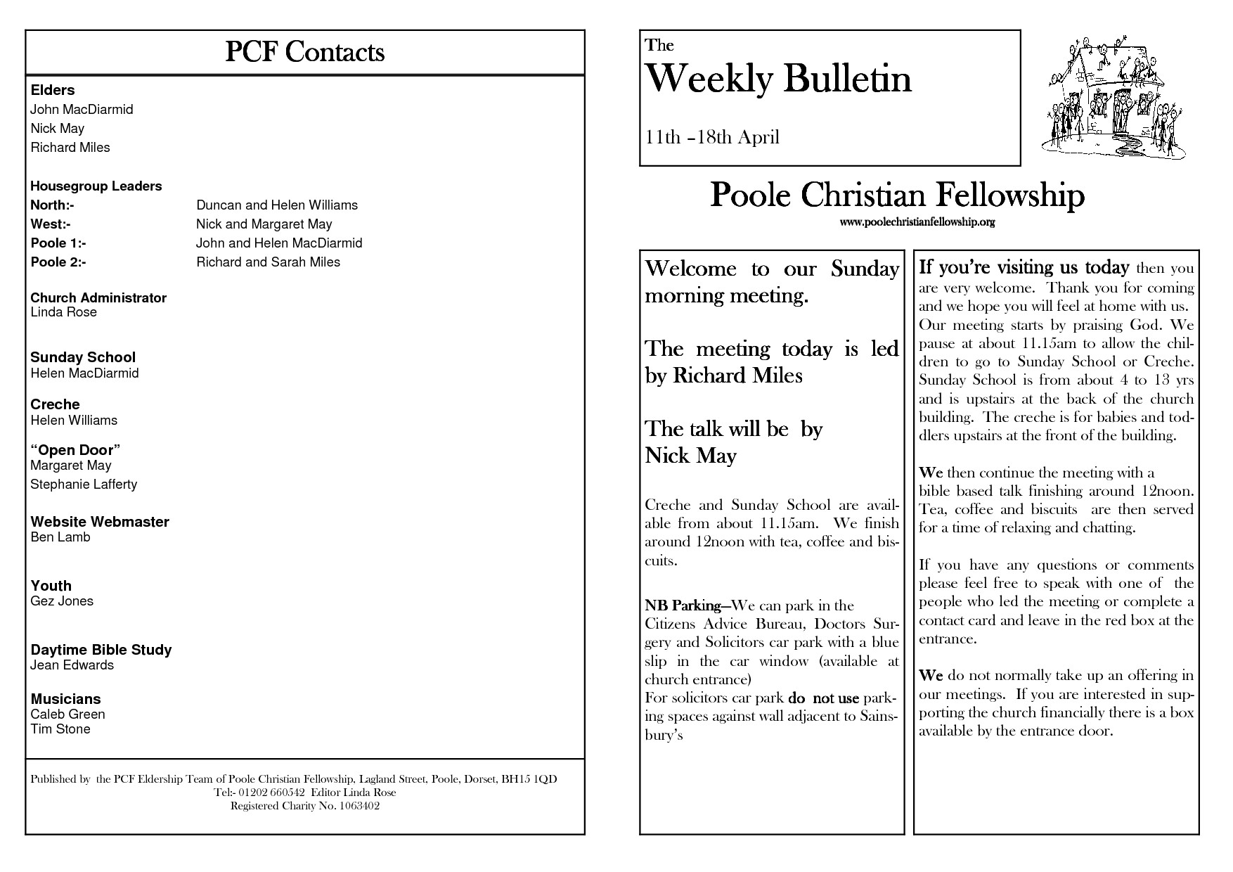 30 Free Printable Church Bulletin Templates